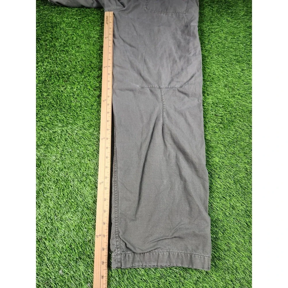 Gap Pants Mens 32x31 Gray Chino Elastic Waist Relaxed Straight Leg Casual Cotton